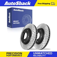 Front Drilled Slotted Brake Rotors for Dodge Caliber Mitsubishi Lancer