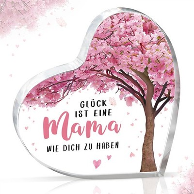Unique Heart-Shaped Acrylic Home Decor  present for Mom, Birthday, Mother s Day,