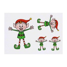 4 x 'Boy Elf' Temporary Tattoos / Transfers TO00014441 