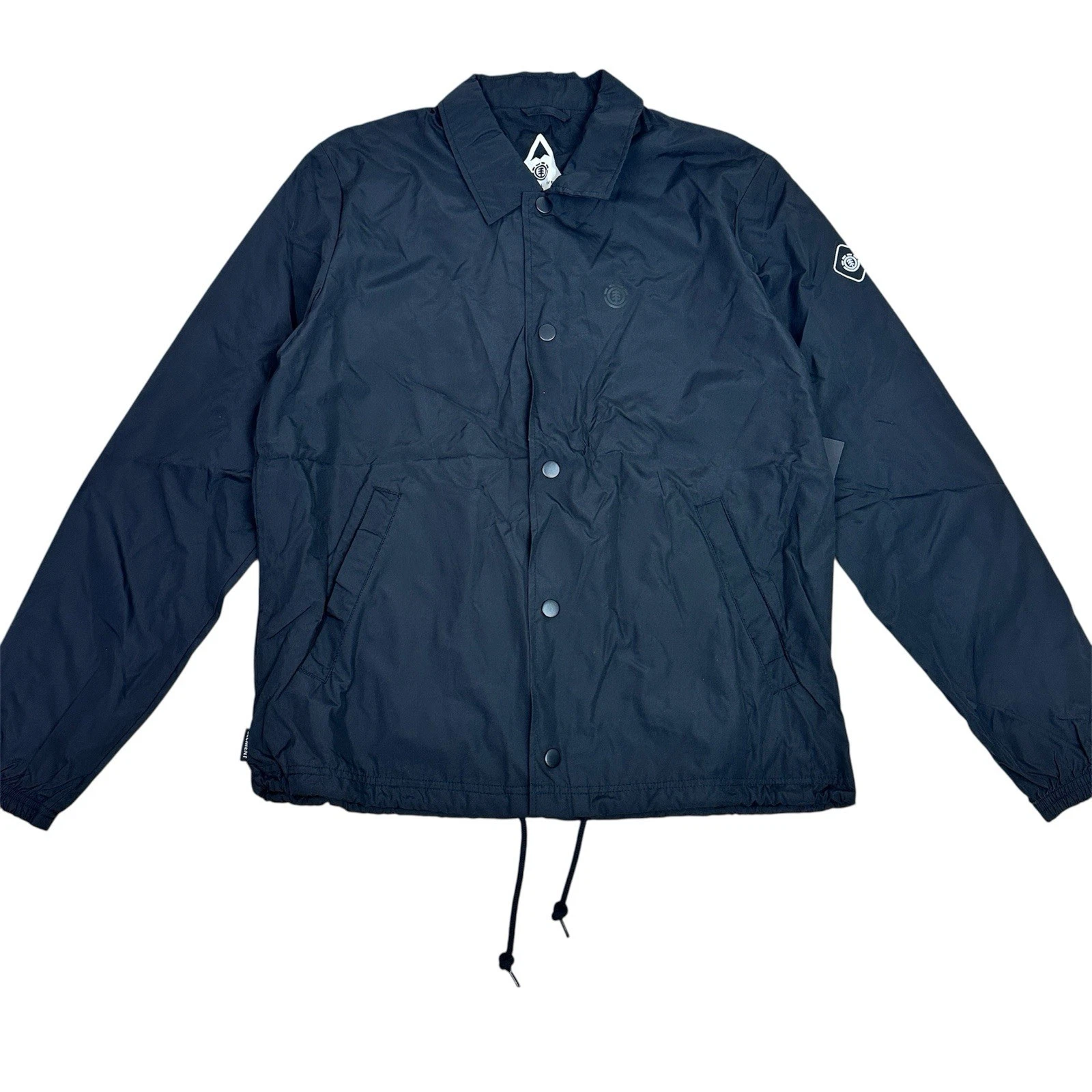 Element Men’s Murray Travel Well Black Windbreaker Jacket Size Medium NWT