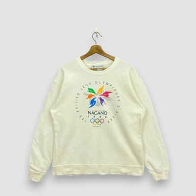 Vintage 90s Nagano 1998 Winter Olympic Games Sweatshirt Pullover Sweater Size M