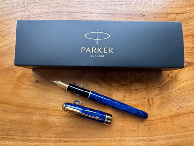 Parker Sonnet Marble Blue Laque GT Füllfederhalter - 1997