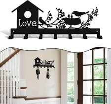 Key Holder for Wall, Metal Key Holder Hooks Organizer Rack, Key Organizer Wall D