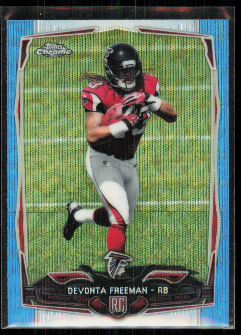 2014 Topps Chrome Blue Wave Refractor Devonta Freeman Rookie #216