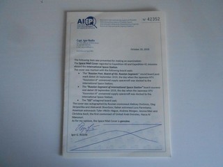 Expedition 60/61 geflogene ISS Bordpost 9x O.U.Coa Space