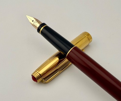 Stylo Plume Parker 75 - Plume En Or 14 Carats, Corps Plaqué Or 18 Carats 20 Microns - Occasion