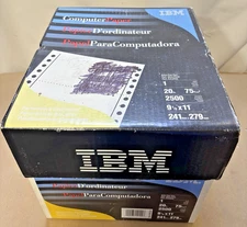 IBM Dot Matrix Computer Copy Paper Continuous Feed 2000 Sheets Mostly Full Box