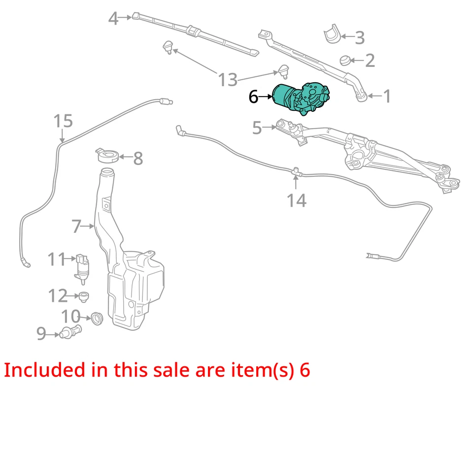 Motor de limpiaparabrisas usado se adapta a: camioneta Chevrolet Silverado 2500 2016 grado A Foto 3 de 4