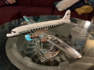 Vintage Raise Up Metal DOUGLAS DC-4 TAI model France UTA