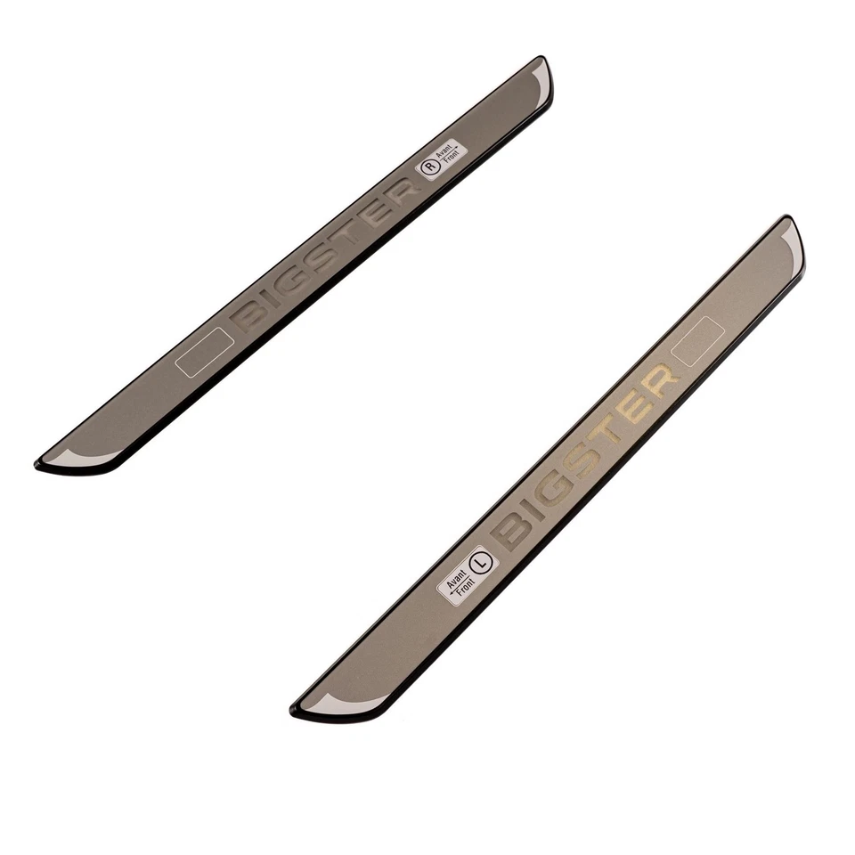 2x Dacia Bigster Illuminated Front Door Sills Brushed Aluminium White LED - Image 1 of 4
