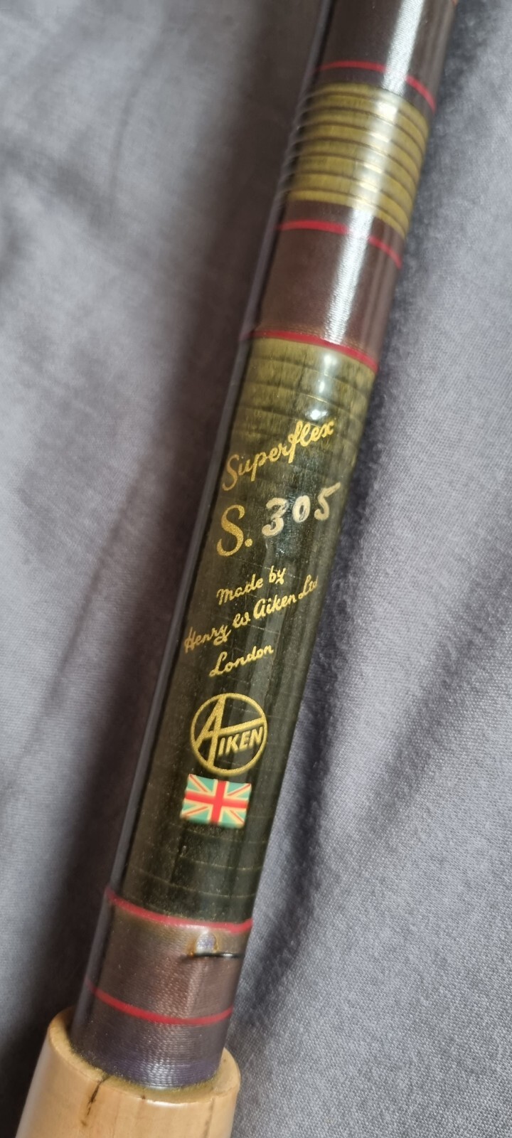 VINTAGE AIKEN SUPERFLEX S.305 CARBON ULTRA MATCH FLOAT FISHING ROD . 13