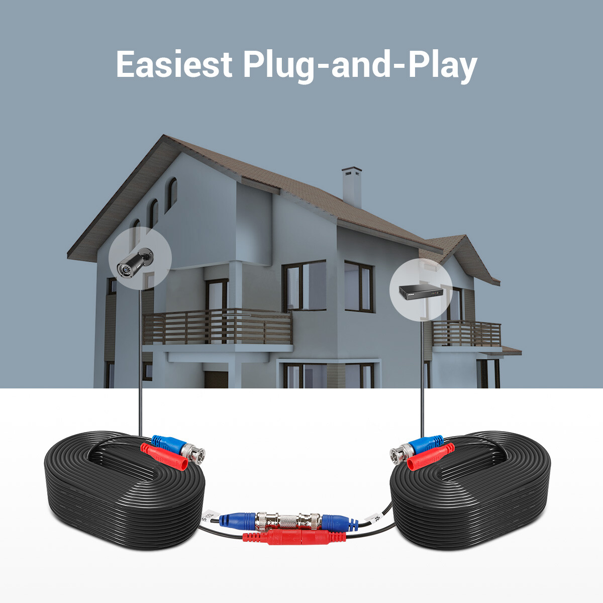 4 Cavi Da 100 Piedi, Video + Alimentazione, Qualità Premium - Foto 9