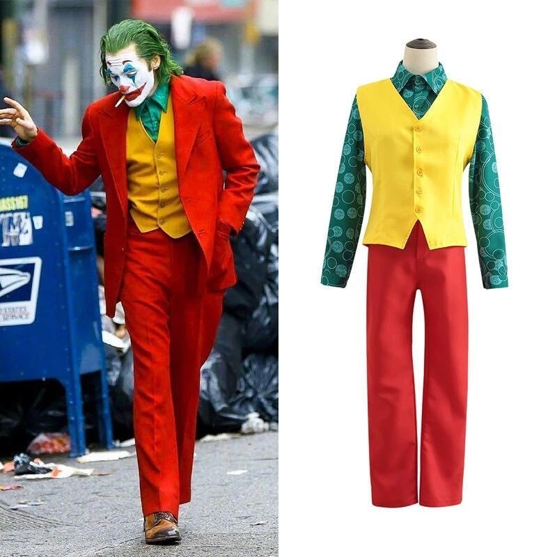 Disfraz de Disfraz de Payaso para Hombre The Joker Traje Rojo Chaqueta de Halloween Uniforme Foto 3 de 4