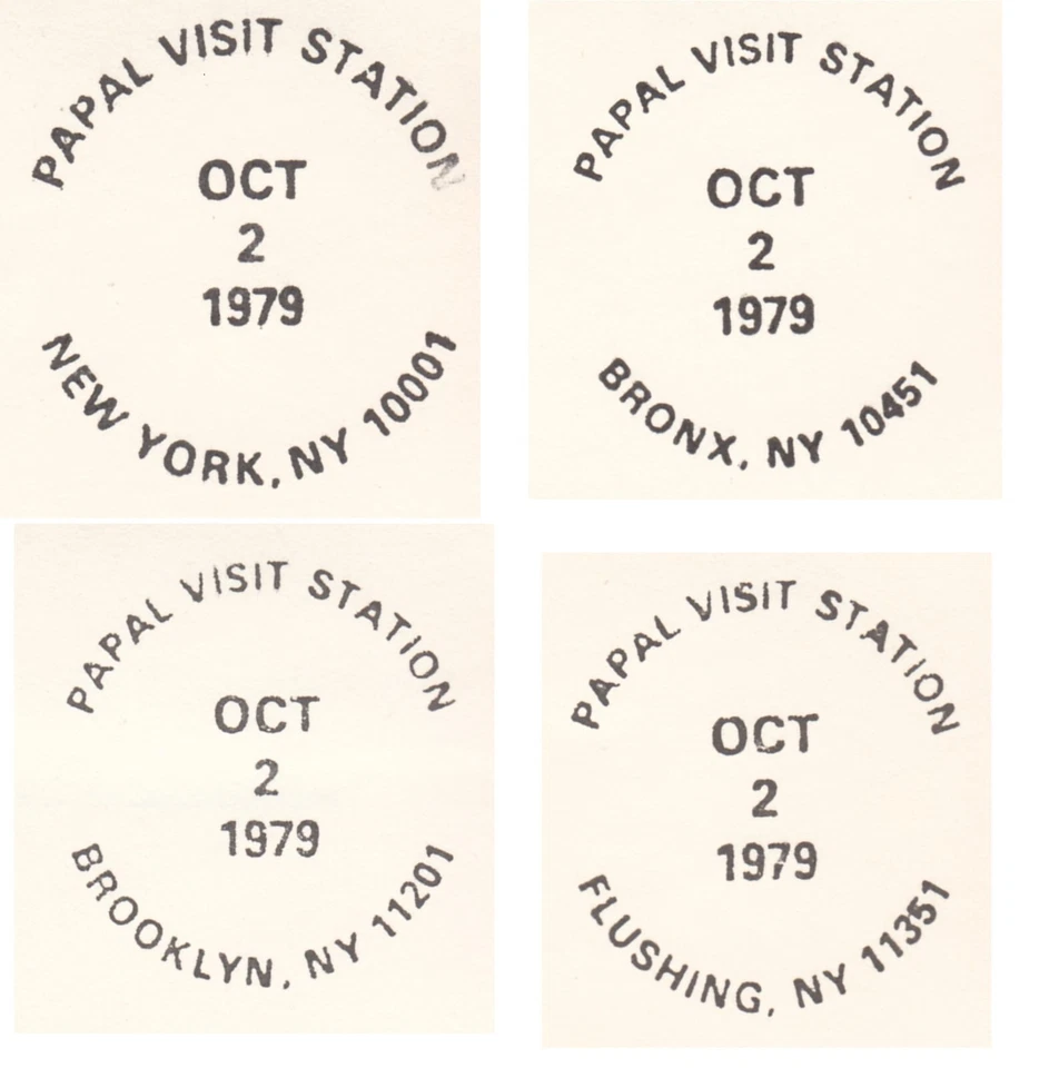 US 1979. Cover. Visit of Pope John Paul II New York Bronx Brooklyn Flushing. MNH - Image 3 of 3