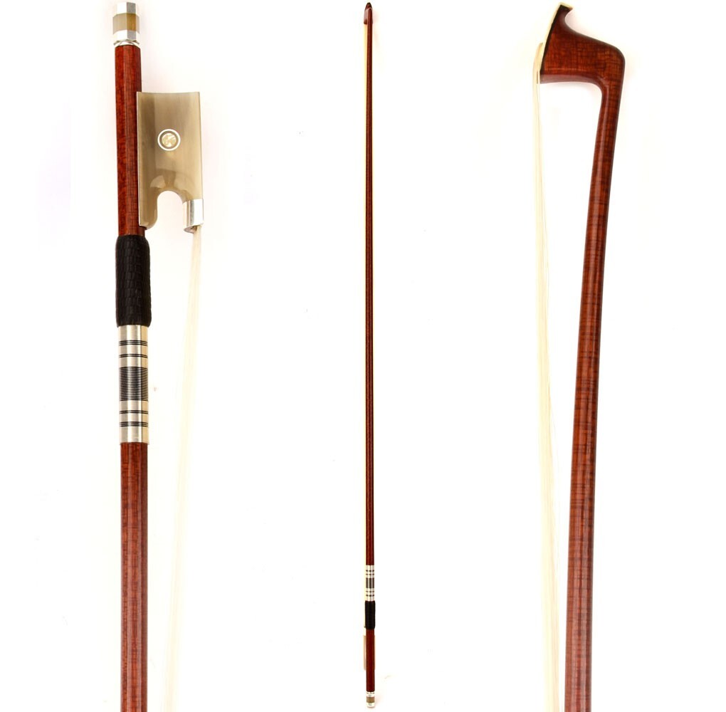 Pro Master Carbon Fiber Pernambuco Skin Violin Bow 4/4 White OX Frog