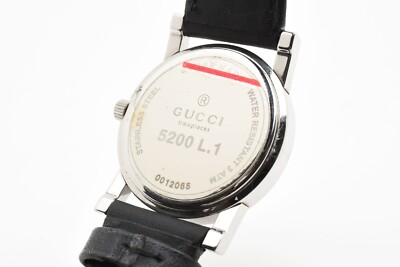 N MINT ]GUCCI Series 5200L.1 Silver Black Dial Womens Watch
