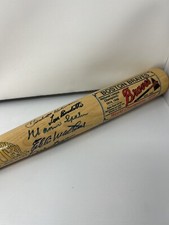 Eddie Mathews Spahn Sain Signed Braves Legends Cooperstown Bat Beckett 15 Autos