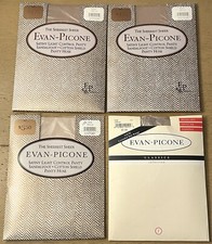 Vtg NOS Evan Picone Sheer Panty Hose Nylons Medium Sandalfoot Bone Puddy Lot