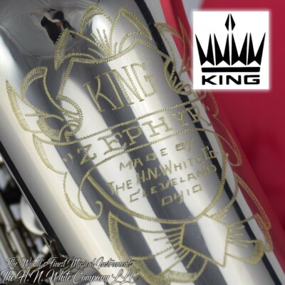 Vintage King H. N. White Zephyr Eb Alto Saxophone Silver Plated