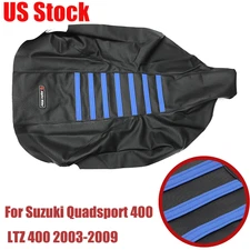 Gripper Seat cover Black /Bule for Suzuki LTZ 400 2003-2009 LTZ400 400Z LTZ400Z