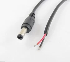 CCTV DC Power Tip Plug 5.5mm x 2.5mm Male Connector Socket With Cord Cable 30cm