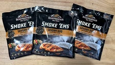 3Pk. Bear Mountain Savory BBQ Smoke 'Ems Real Wood Smoke on any Grill