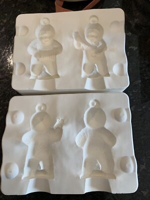 Alberta's Ornament Playing Music Snow Babies Slip Casting Ceramic Mold #1279