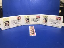 Elvis Presley First Day Covers Collection SSCA 1993 (3 Covers & 5 Unused Stamps)