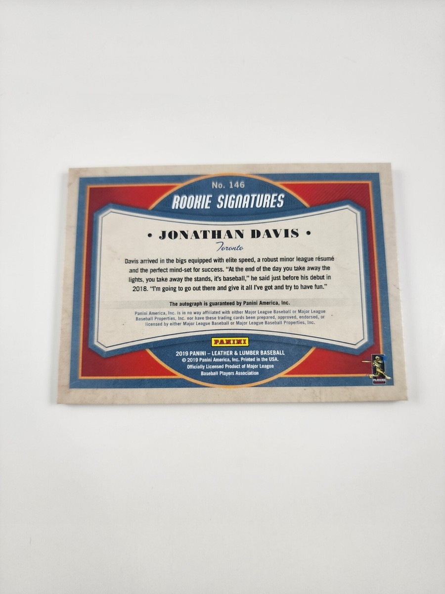 2019 Leather Lumber Rookie Signature 146 Jonathan Davis Autograph Auto RC  /175