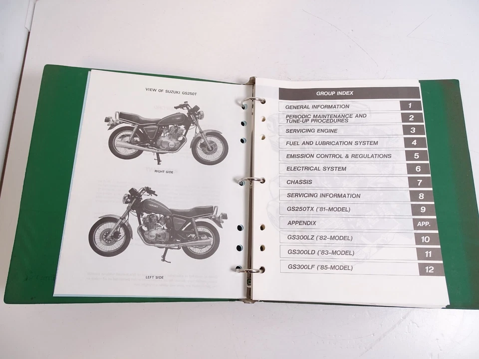 Manual de servicio Suzuki OEM GS250T 99500-32013-03E Foto 3 de 4