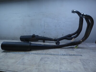 1990 Kawasaki ZX1000B Ninja K719-1) black exhaust headers mufflers