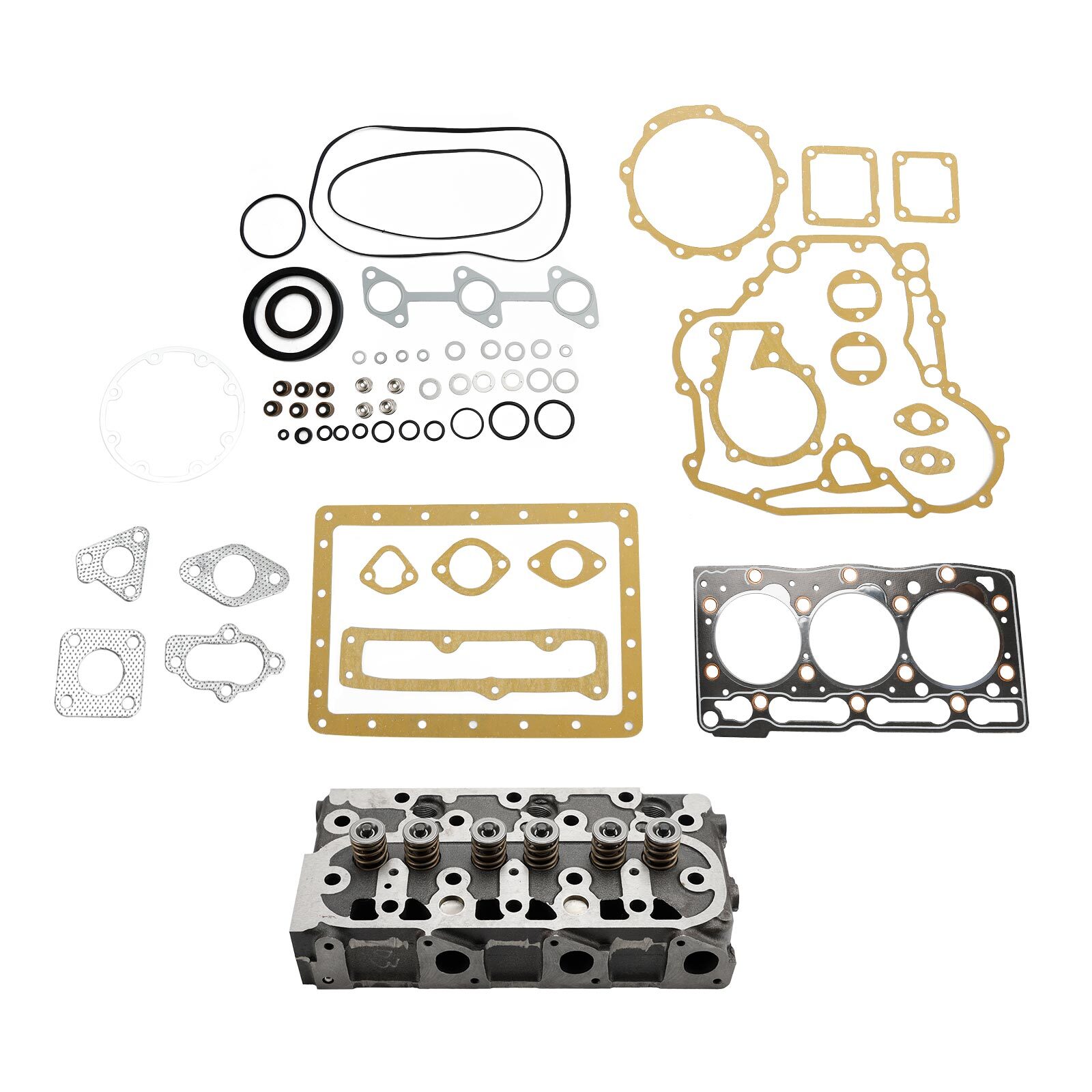 Complete Cylinder Head With Valve Spring & Full Gasket Kit For Kubota D1005 R1