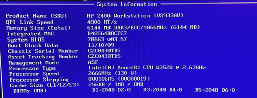 HP Z400 WORKSTATION - XEON W3520 - 6GB RAM - QUADRO FX 380 - NO HDD (OFFERS OK) - Picture 2 of 5