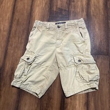 American Eagle Shorts Mens 26 Khaki Cargo Longboard Outdoor Beige Cotton Ripstop