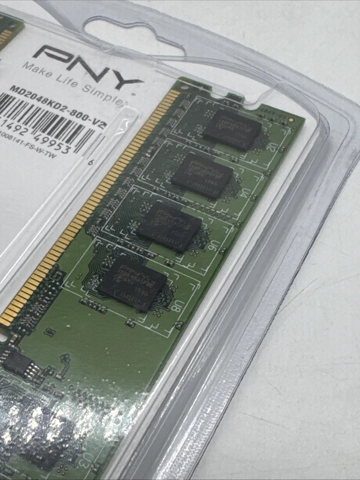 2GB 2x1GB PC2-6400 PNY A0QIT-T DDR2-800 240-Pin Desktop Ram Memory Kit DIMM - Image 4 of 4
