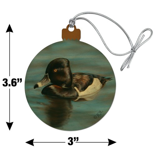Ring-Necked Duck Wood Christmas Tree Holiday Ornament - 第 6/7 張圖片
