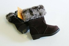 Gymboree Girl's Boots Infant Toddler Size 5 Brown Faux Suede Winter Cheer
