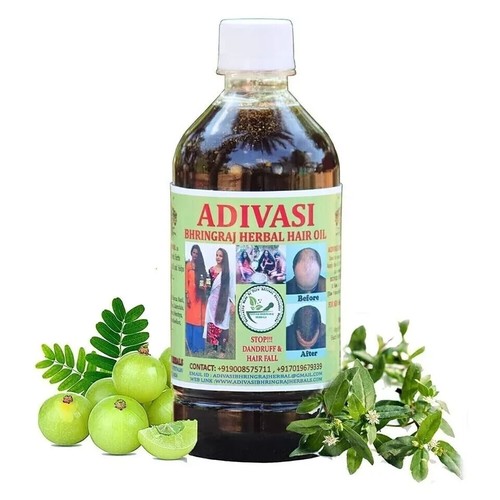 Natural Adivasi Bhringraj Herbal Hair Oil 100ml Made With Pure Ayurvedic Herbs - Picture 8 of 9