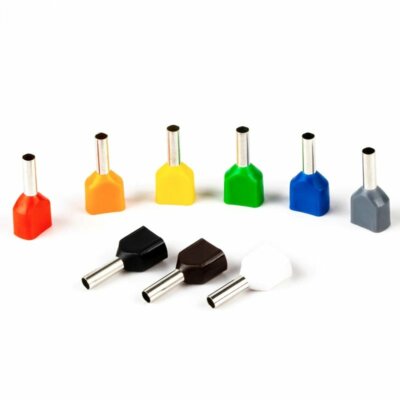 Twin Wire End Sleeves 0.5-16mm2 Insulated Twin Wire End Sleeves Crimp Male
