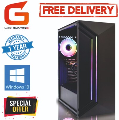 Gaming PC Core i5 8GB 120GB+1TB GT 710 Wins10 Computer Monitor KOSTENLOSE LIEFERUNG