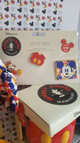 Disney Store Mickey Mouse Memories Plush Pins & Mug New Limited Edition 3/12 - Picture 4 of 12