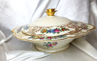 Antique Royal Bayreuth Floral Covered Serving Bowl 11''