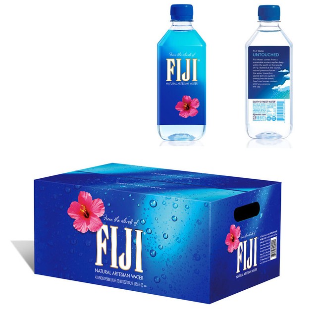 24pk Fiji Natural Artesian Water 16.9 Fl Oz Plastic Bottles Hydration