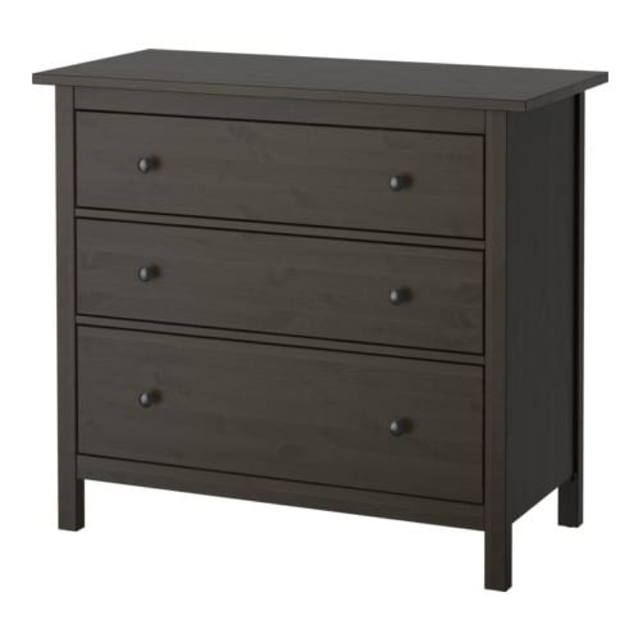 Ikea Hemnes 3 Drawer Chest Black Brown 903 604 13 For Sale Online