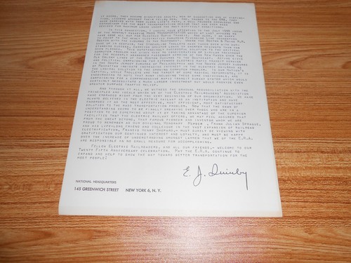 VTG EPHEMERA 1959 ELECTRIC RAILROADERS' ASSOCIATION 25TH ANNIVERSARY PROGRAM - Picture 3 of 4