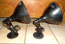 ANTICO OSRAM NITRAFOTO BAUHAUS 2 LAMPADE DA STUDIO LUCE DA TAVOLO GERMANIA ANNI 40