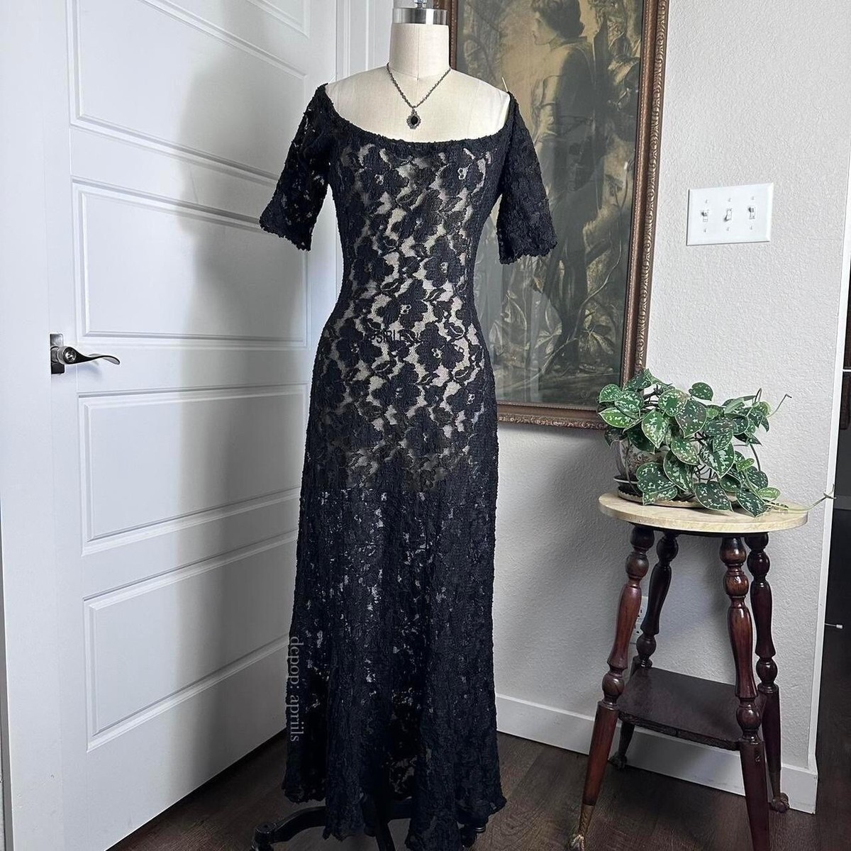 plus size lace red dress Ever-Pretty Asymmetrical Midi Lace Summer Formal Wedding Guest Dress with Short Sleeve main image 0