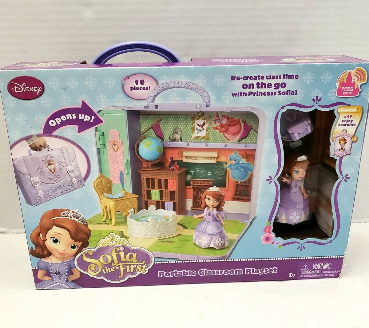 New Disney Sofia The First Princess Classroom Academy Playset Doll Storage Bag