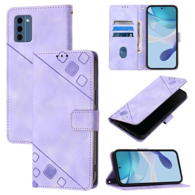 For Nokia C300 Skin Feel Embossed Leather Phone Case Cover Shell