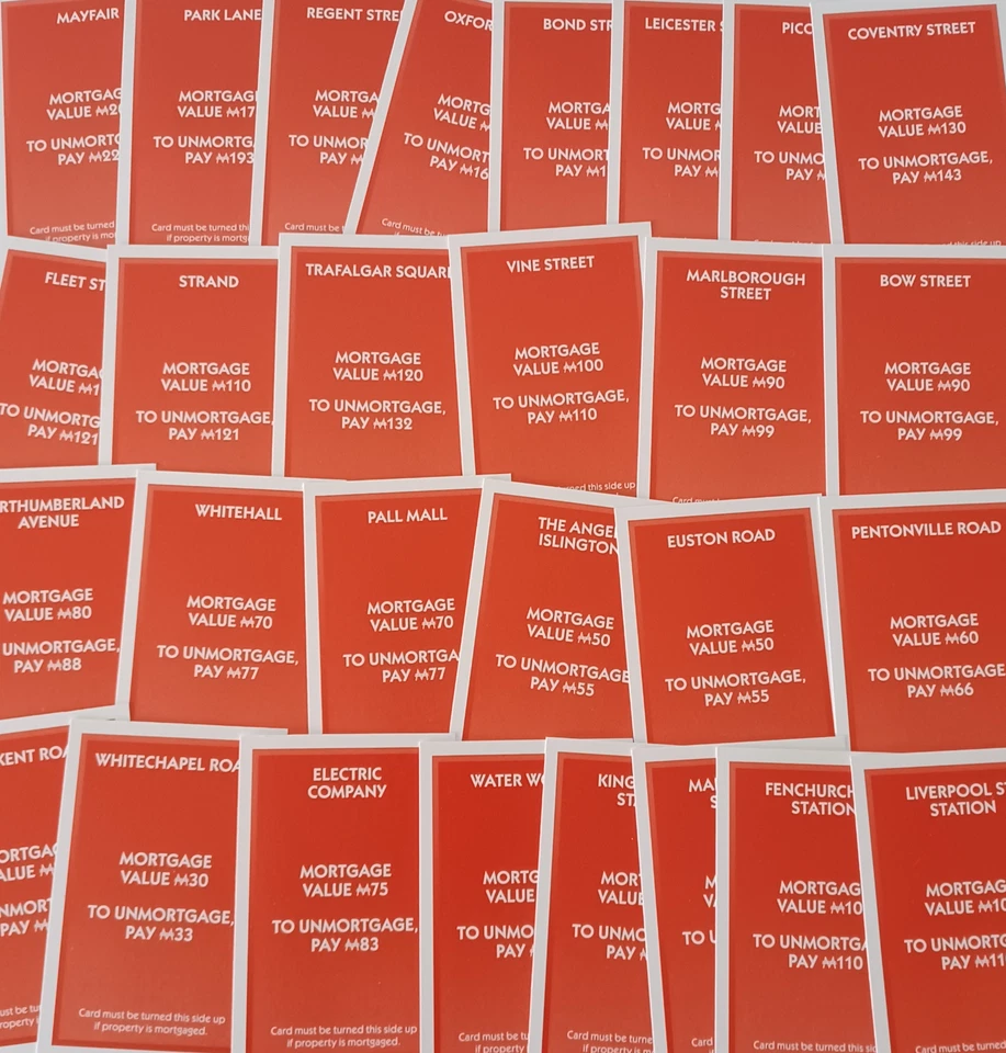 Single Monopoly Property Cards Real Estate Cards Replacement Card 2016 - 2025 - Image 2 of 4